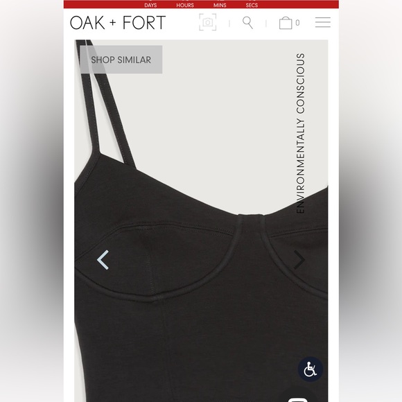 CROPPED BUSTIER TANK Oak and Fort - Picture 3 of 4